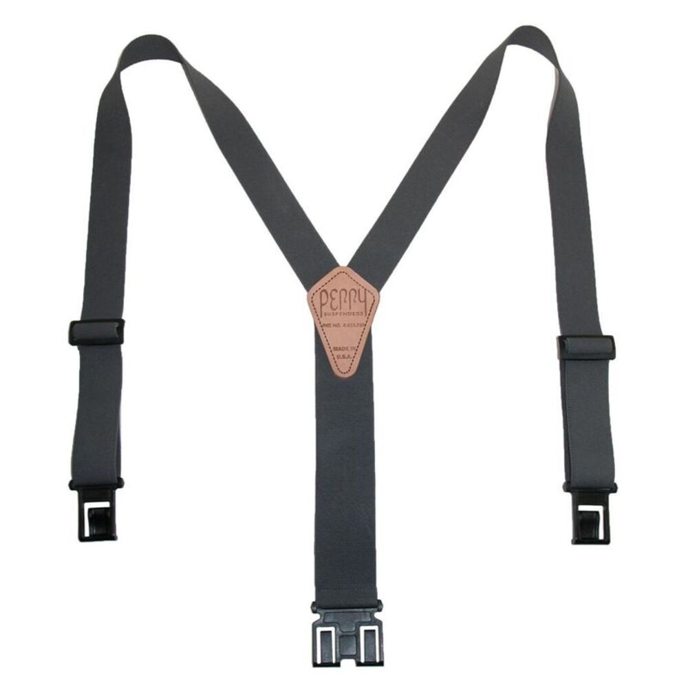 Perry Suspenders Men's Elastic 1.5 Inch Wide Hook End Suspenders